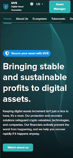 Android application GVS Digital Asset Guarantee screenshort