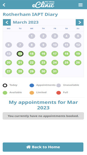 RDaSH Online Talking Therapies Screen 2