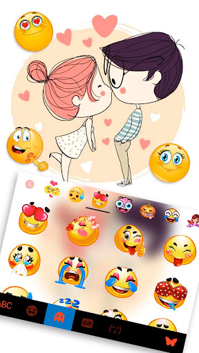 Couple Love Kiss Keyboard Them Screen 3