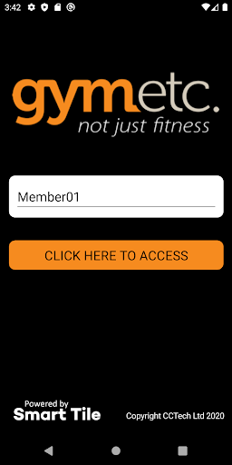 GymEtc Access Screen 3