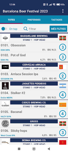 Android application Barcelona Beer Festival screenshort