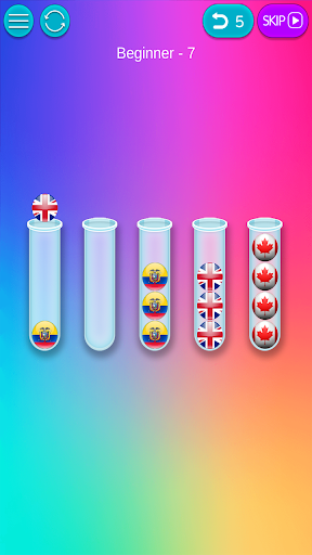 Android application Puzz Challenge: Flags Sorting! screenshort