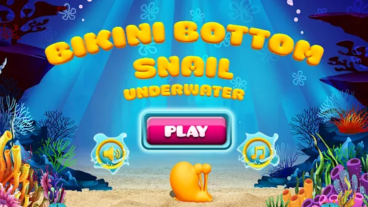 Bikini bottom Snail underwater