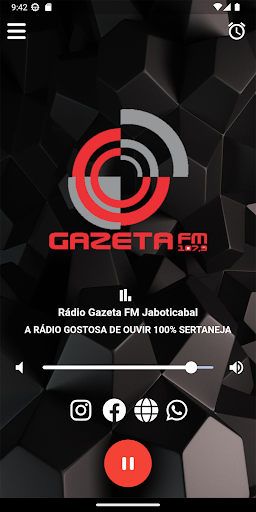 Android application RÁDIO GAZETA FM JABOTICABAL screenshort