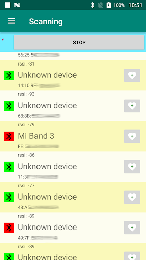 Android application iBeacon Detector BLE 2023 screenshort