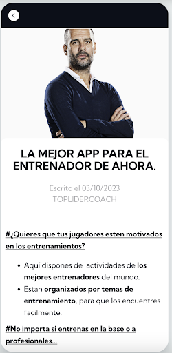 Android application TopLiderCoach screenshort