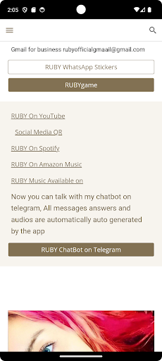 RUBYwebsite Screen 2