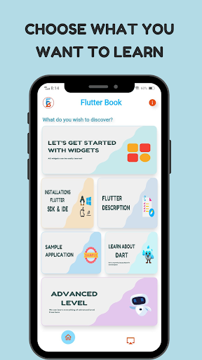 Android application Flutter Book screenshort