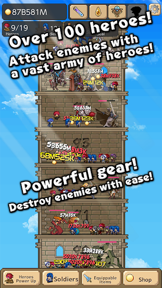 Tower of Hero 2.1.2 APK + Mod (Unlimited money) إلى عن على ذكري المظهر