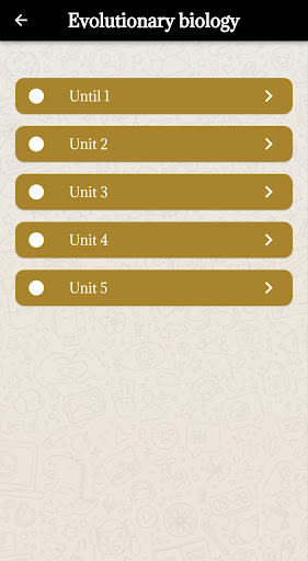 Android application Evolutionary biology screenshort