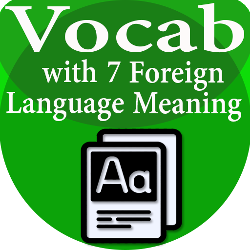 Vocab with 7 forign Language m logo