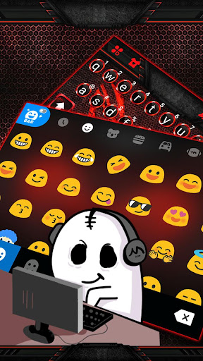 Gaming Red Tech Keyboard Theme Screen 3