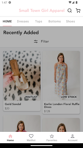Android application Small Town Girl Apparel screenshort