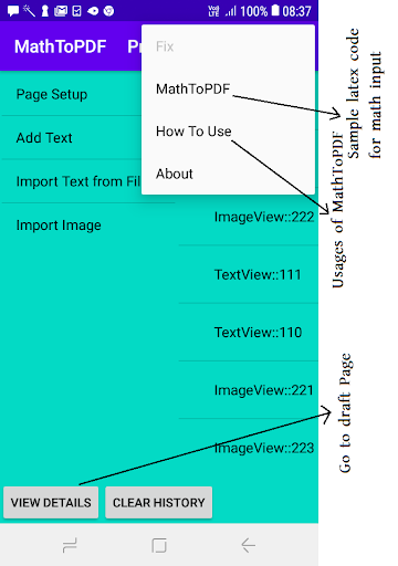 MathToPDF | MATHS-TEXT-IMAGES Screen 3