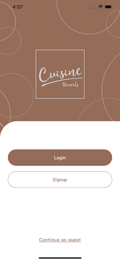 Android application Cuisine Rewards screenshort