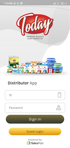 Android application Today Distributor App screenshort