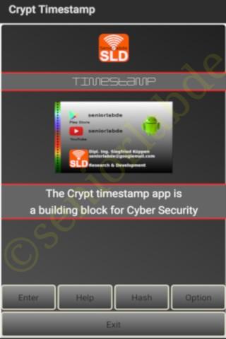 Android application Crypt Timestamp service screenshort