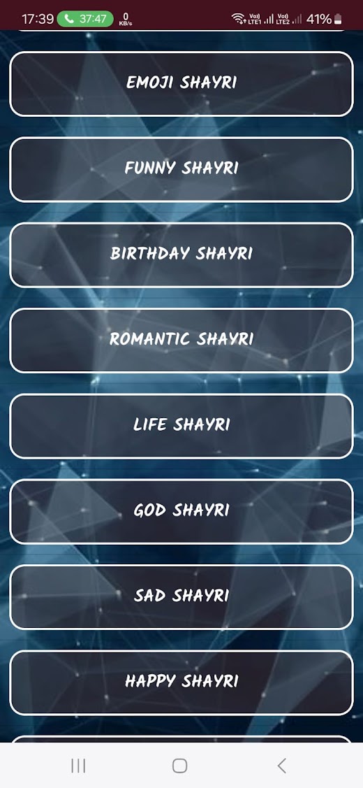 Android application Hindi Motivational Shayari screenshot