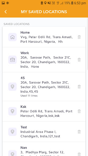 RiderCabsNg Screen 2