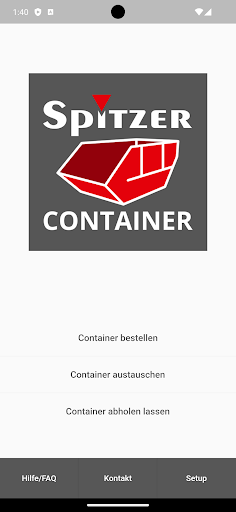 Spitzer Container App Screen 2