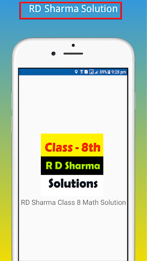 Android application RD Sharma Class 8 Math Solutio screenshort