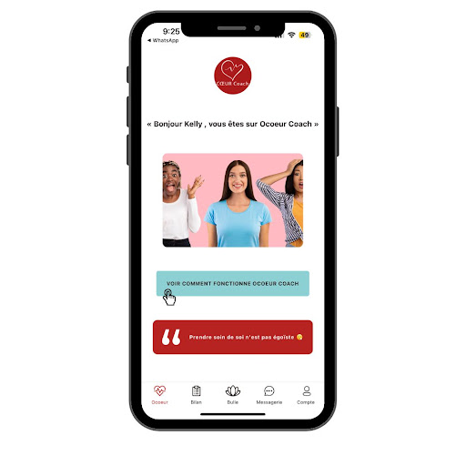 Android application Ocoeur coach screenshort