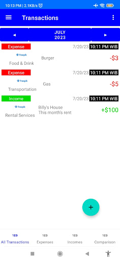 Android application Billant screenshort