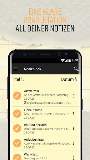 Notizblock - Mit Checklisten screenshot