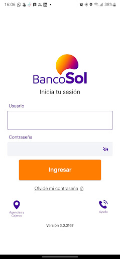 Android application BancoSol screenshort