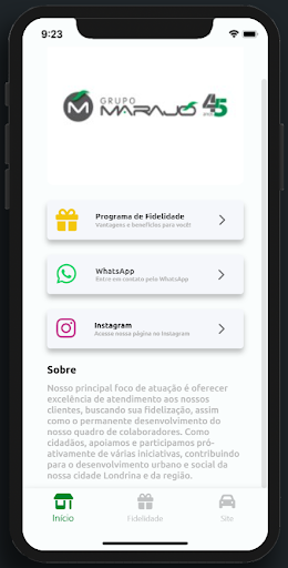 Android application Grupo Marajó - Fidelidade screenshort