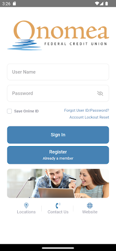 Onomea FCU Mobile Banking Screen 2