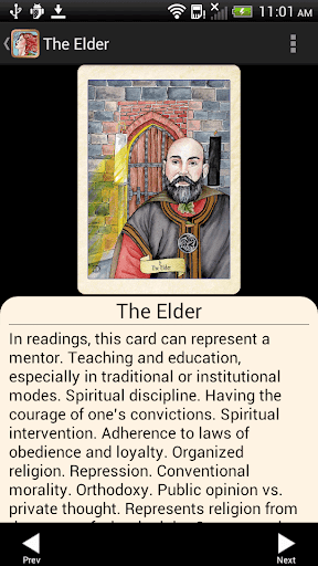 Screenshot of Fellowship of the Fool Tarot