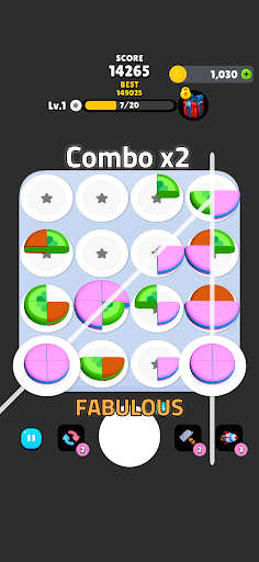 Quarter Pie  Color Rings Game