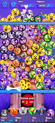 Android application Bubble Dogs screenshort