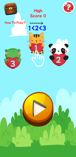 Android application Number Sorting Fun for Kids screenshort
