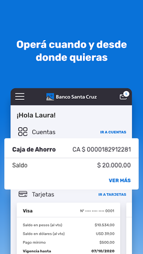 APP Banco Santa Cruz Screen 2