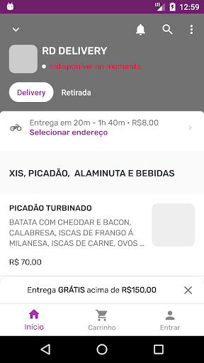 Android application Rd Delivery screenshort