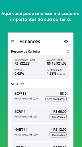 Android application Meus Dividendos screenshort