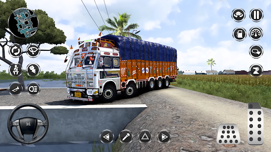 オフロードを運転するインドのトラック