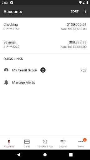 Springfield State Bank Mobile Screen 3