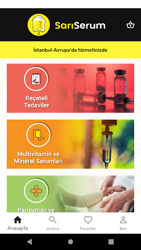 Android application SarıSerum screenshort