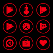 Red On Black Icons By Arjun Arora  Icon