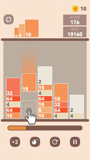 Magic dropping numbers 2048 Screen 2