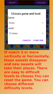 Match Three Sweets Game