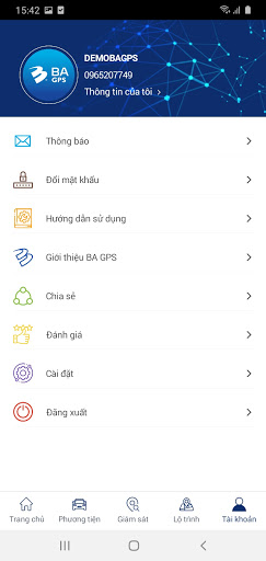 Android application BA GPS screenshort