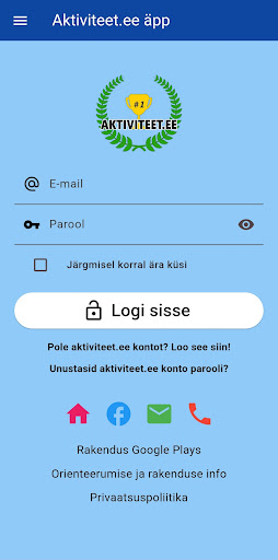 Android application Aktiviteet.ee äpp screenshort
