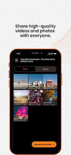 TIME&SPACE - Event Manager Screen 2