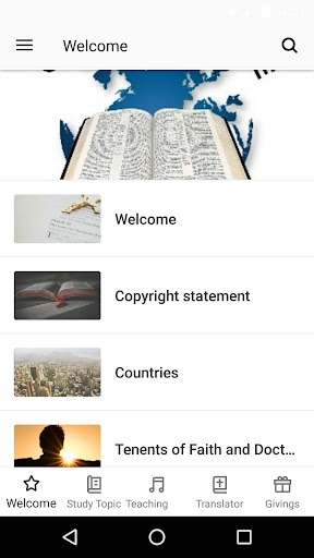 Android application Conrad DeFriese Ministries screenshort