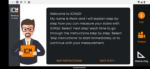 Android application ICM20 screenshort