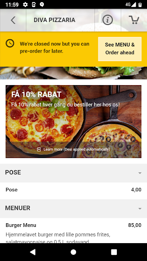Diva Pizza Screen 3